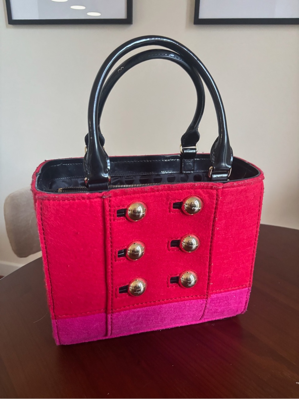 Kate Spade Wool Purse Pink/ Red